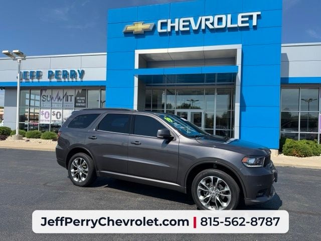 2019 Dodge Durango GT Plus in Granite Metallic Clearcoat — front three-quarter view