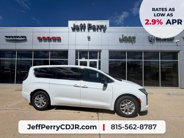2027 Chrysler Pacifica PACIFICA SELECT in Bright White Clear-Coat Exterior Paint — front three-quarter view